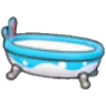 Bouncy blue bathtub