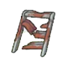 Broken iron steps