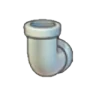 Iron pipe (upward curve)