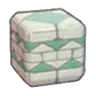 Patterned aged-stone wall