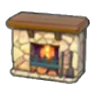 Stone fireplace